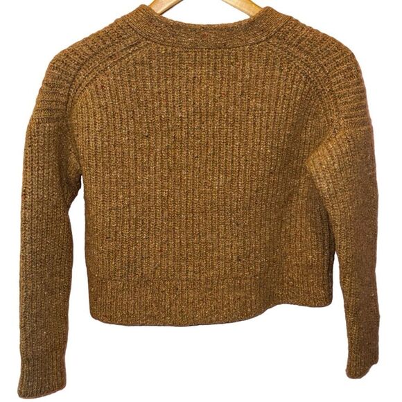 MADEWELL CAMEL KNIT CARDIGAN THAT USES SMALL SPECKLED COLORS OF YARN SIZE SMALL - Picture 2 of 4